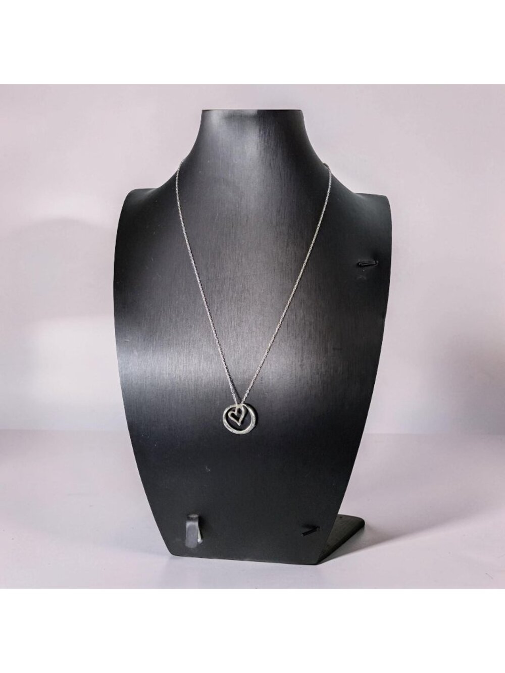 Vintage LA Rocks Sterling Silver Necklace,Heart Pendant "Mothers Love Has No End